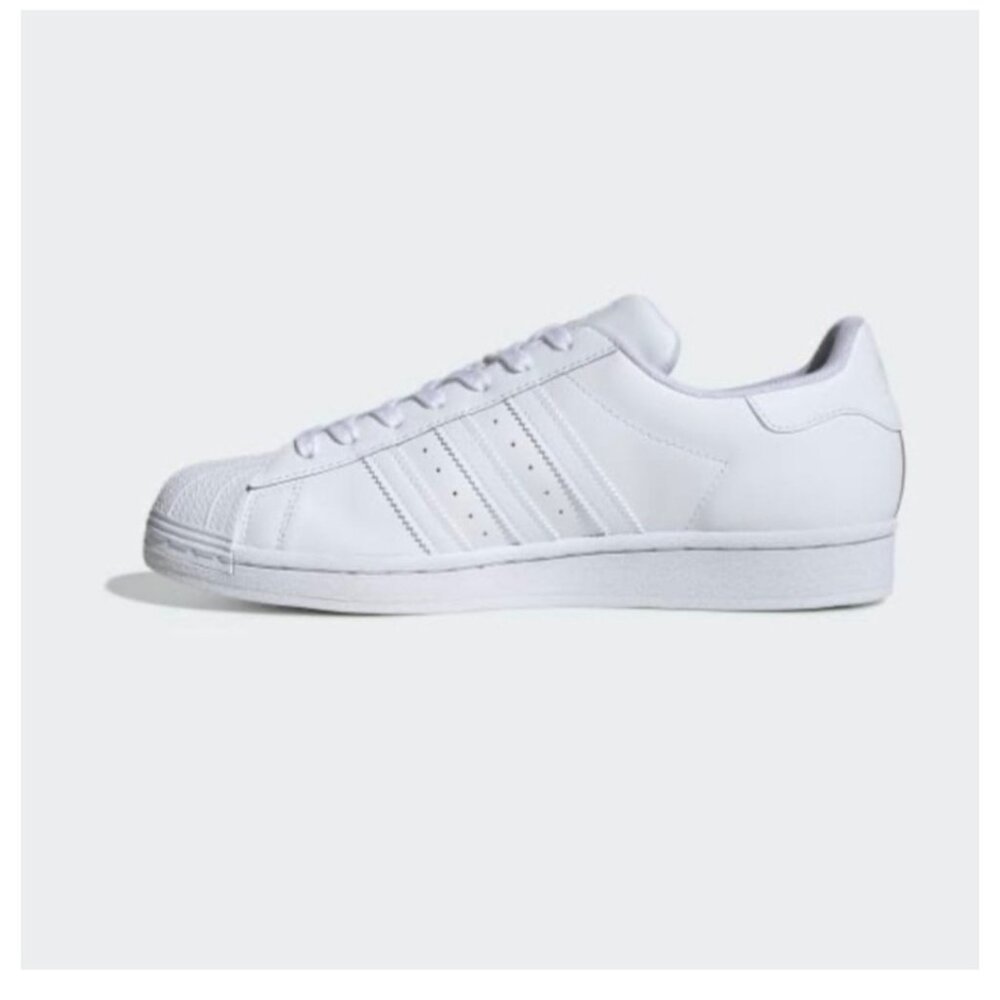 Adidas Superstar White Leather Unixes Sneaker Men's Size 6.5 Women 8 - Picture 10 of 14